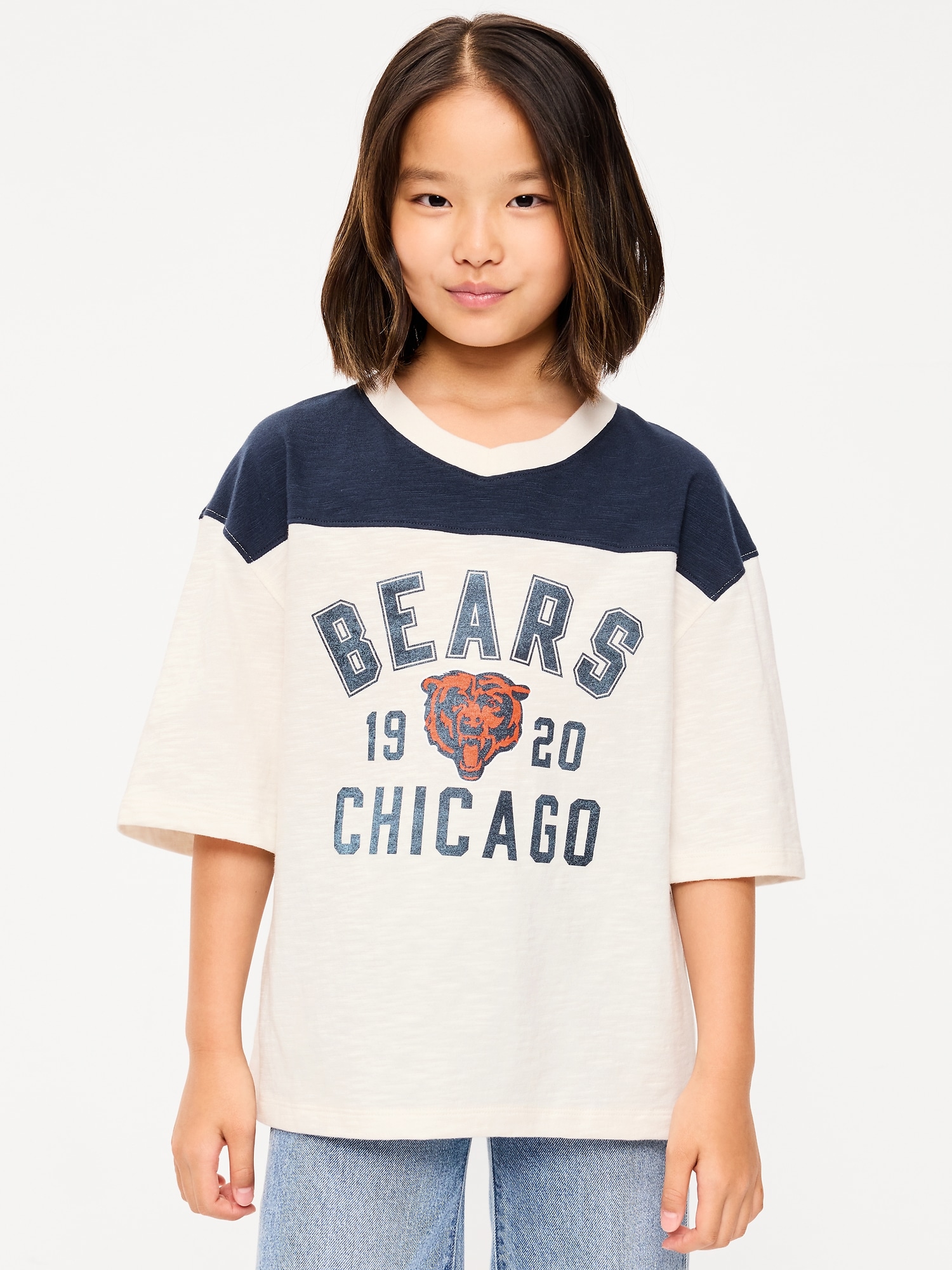 Chicago Bears Oversized Graphic Football T-Shirt for Girls
