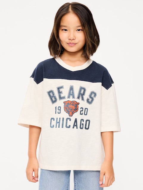 Chicago Bears Oversized Graphic Football T-Shirt for Girls