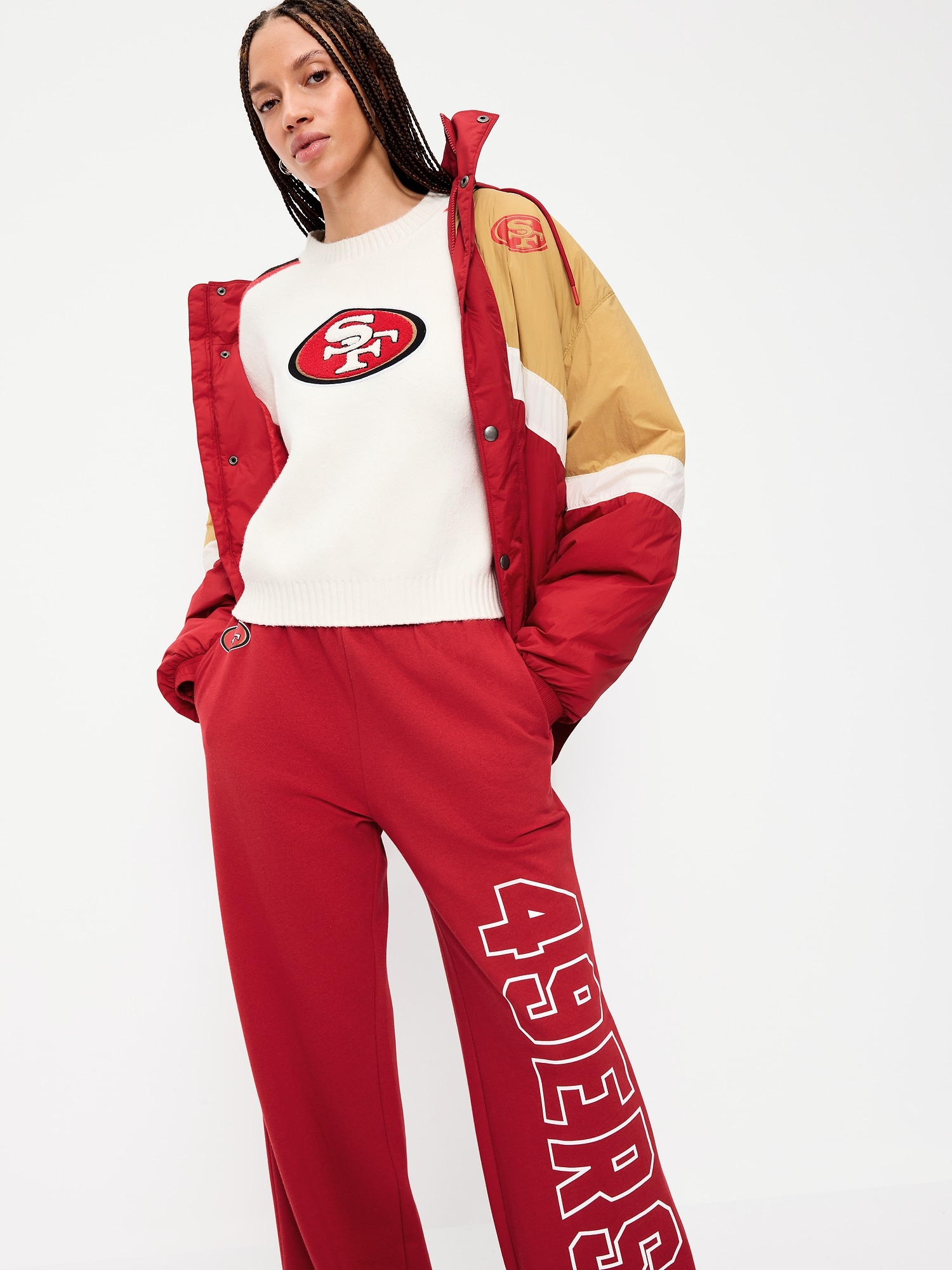 San Francisco 49ers Cropped Sweater for Women