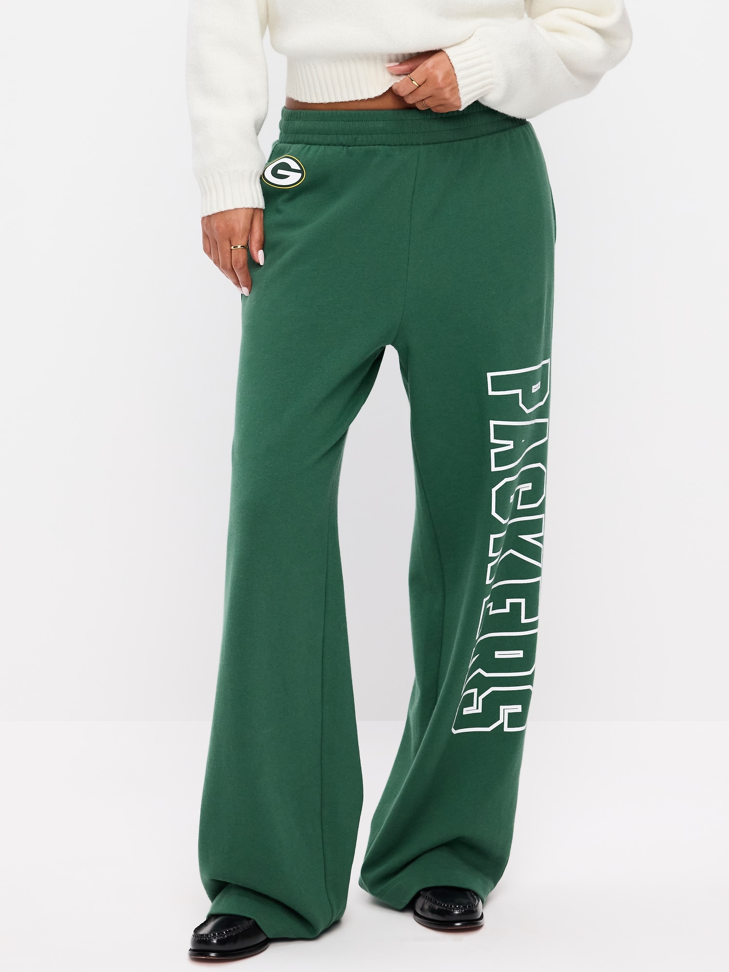 Green Bay Packers High-Waisted SoComfy Wide-Leg Sweatpants for Women