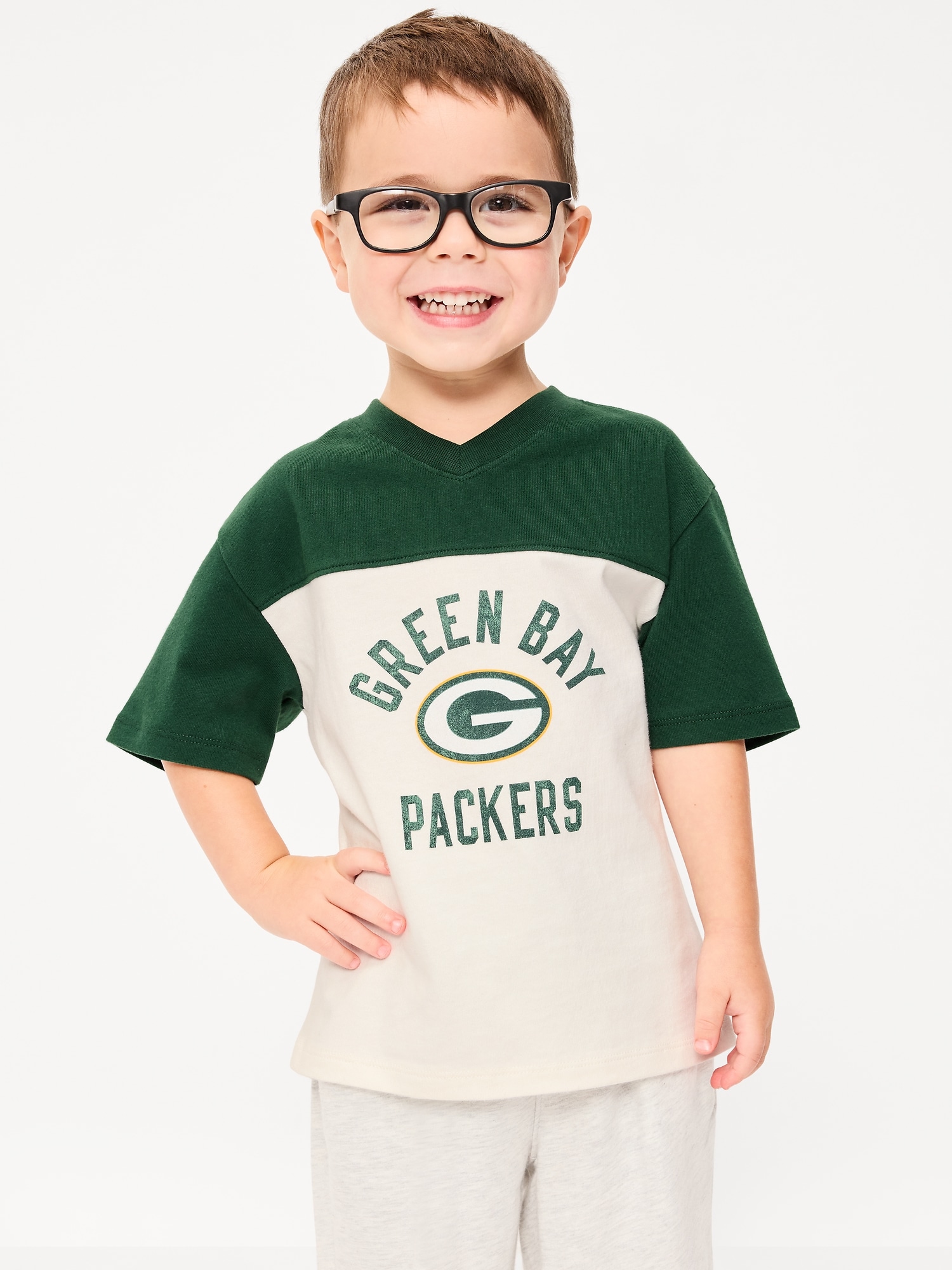 Green Bay Packers Oversized Graphic Football T-Shirt for Toddler Boys