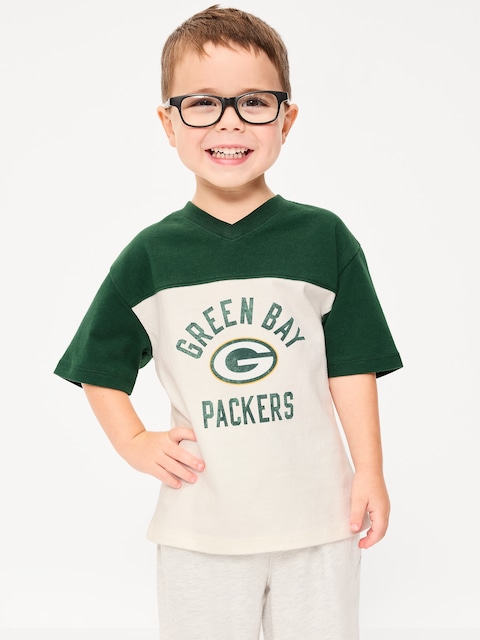 Green Bay Packers Oversized Graphic Football T-Shirt for Toddler Boys