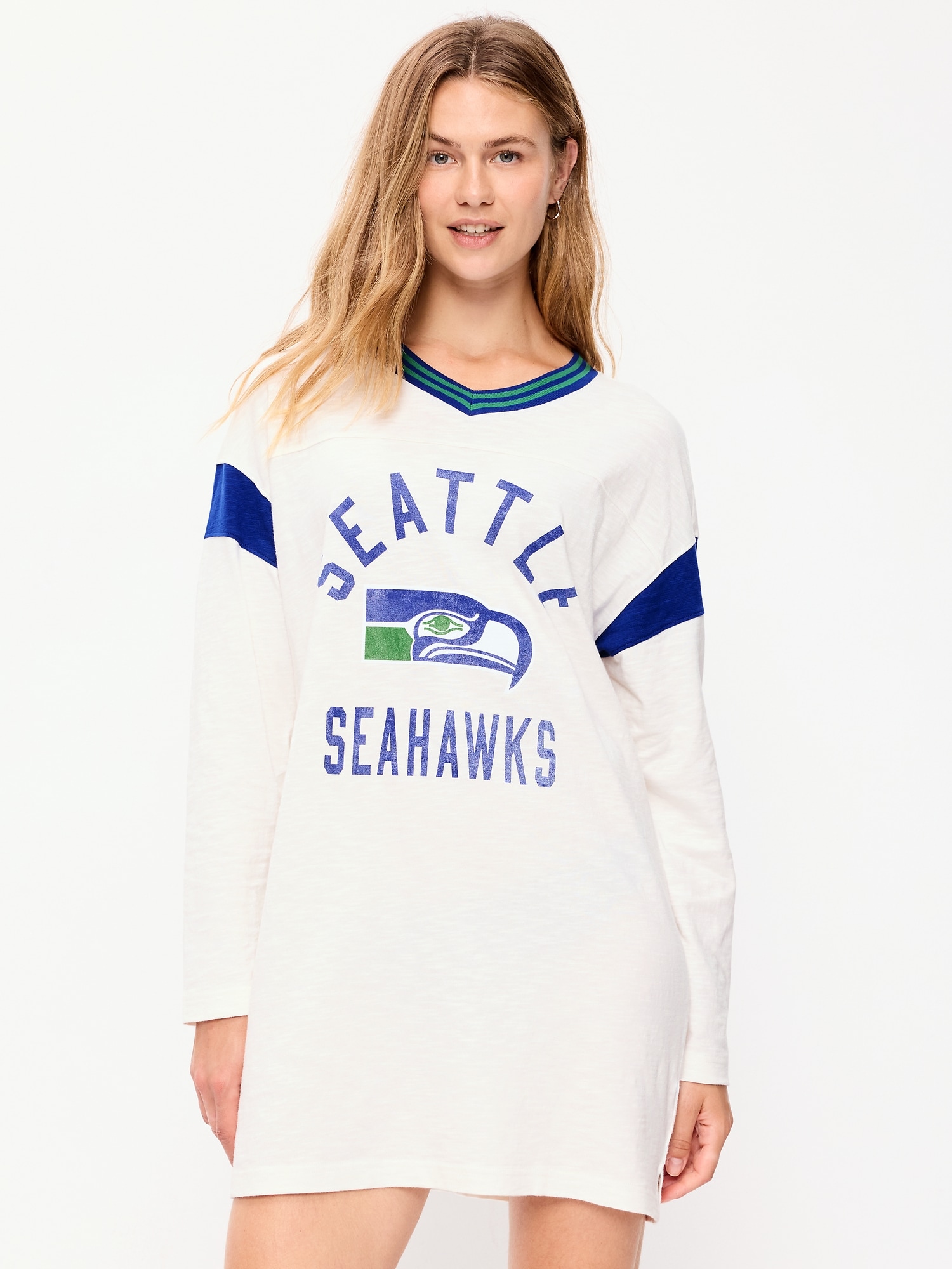 Seattle Seahawks Oversized Mini Football Dress for Women