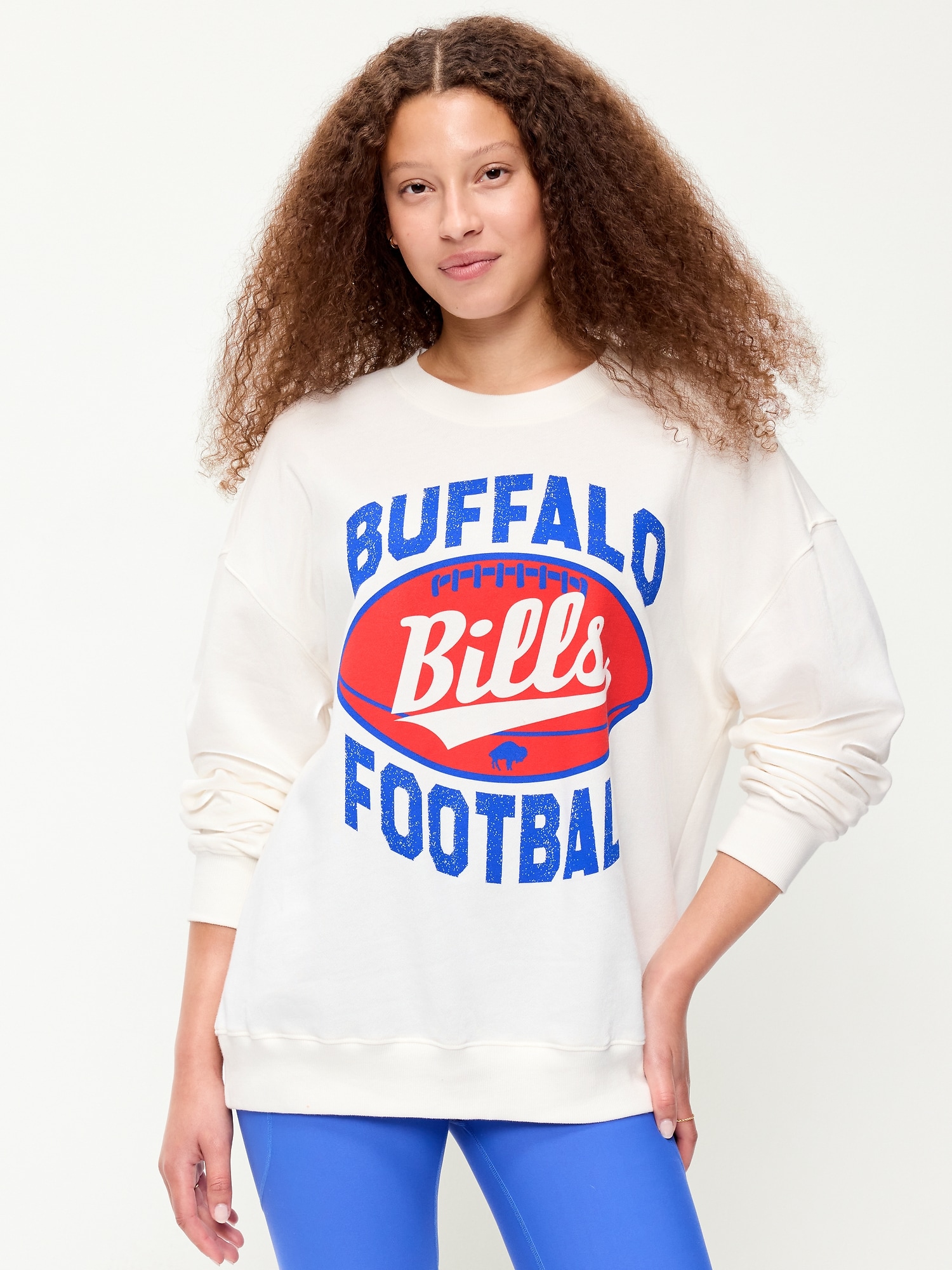 Buffalo Bills Oversized Fleece Sweatshirt for Women