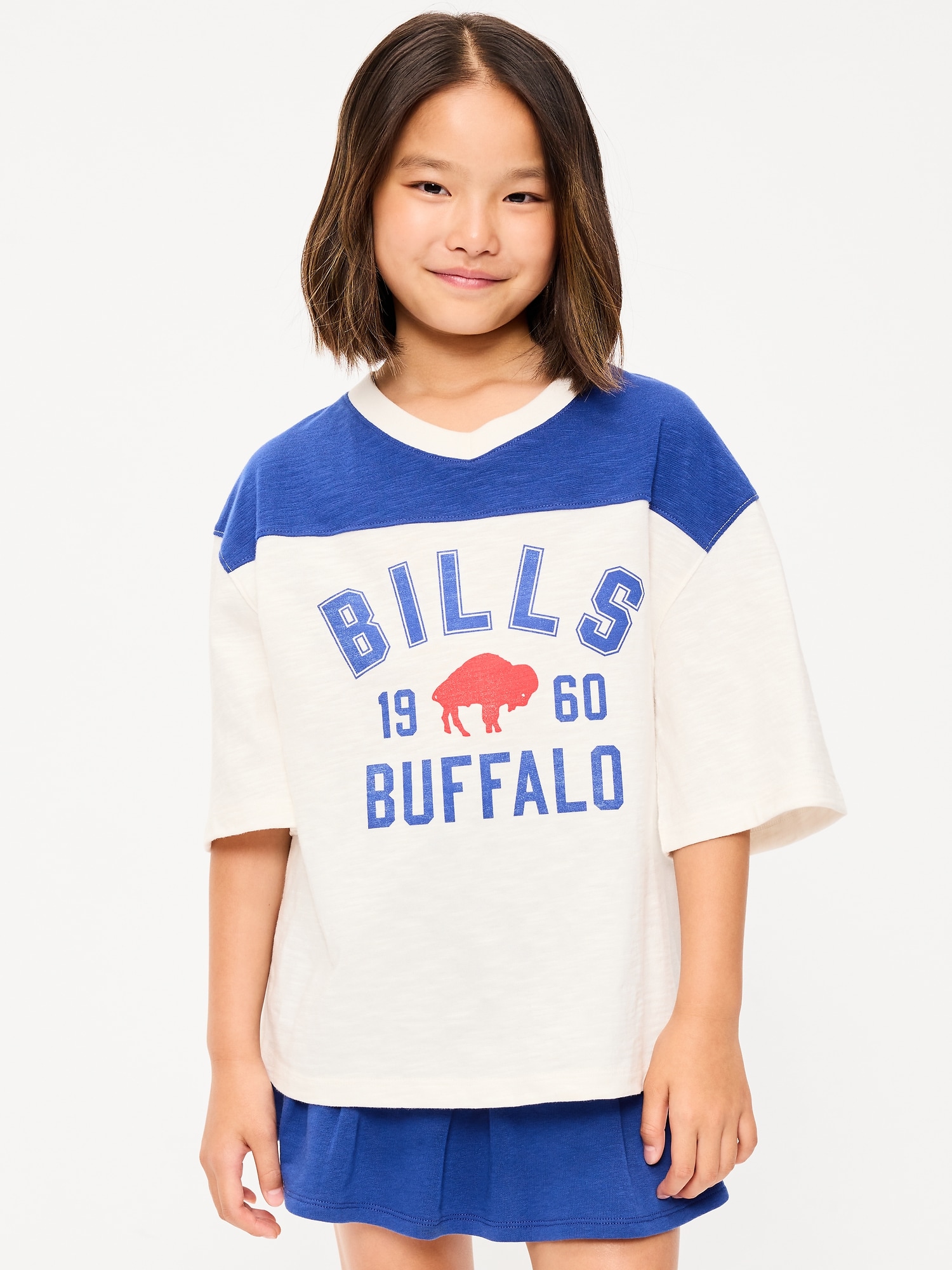 Buffalo Bills Oversized Graphic Football T-Shirt for Girls