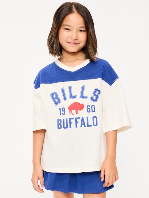 Buffalo Bills Oversized Graphic Football T-Shirt for Girls
