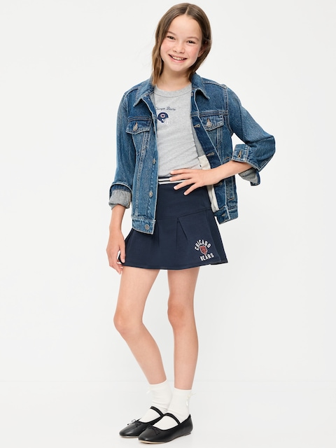 Chicago Bears French Terry Pleated Skort for Girls