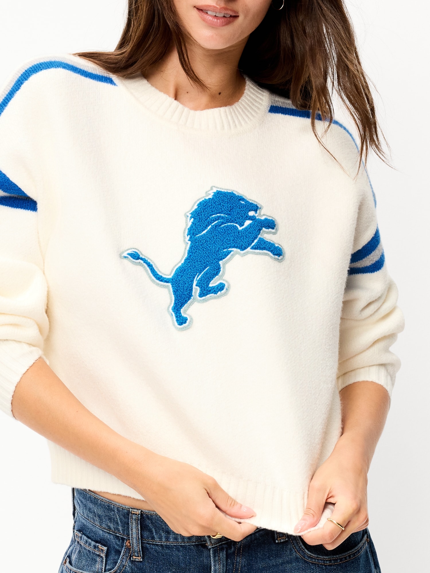 Detroit Lions Cropped Sweater for Women
