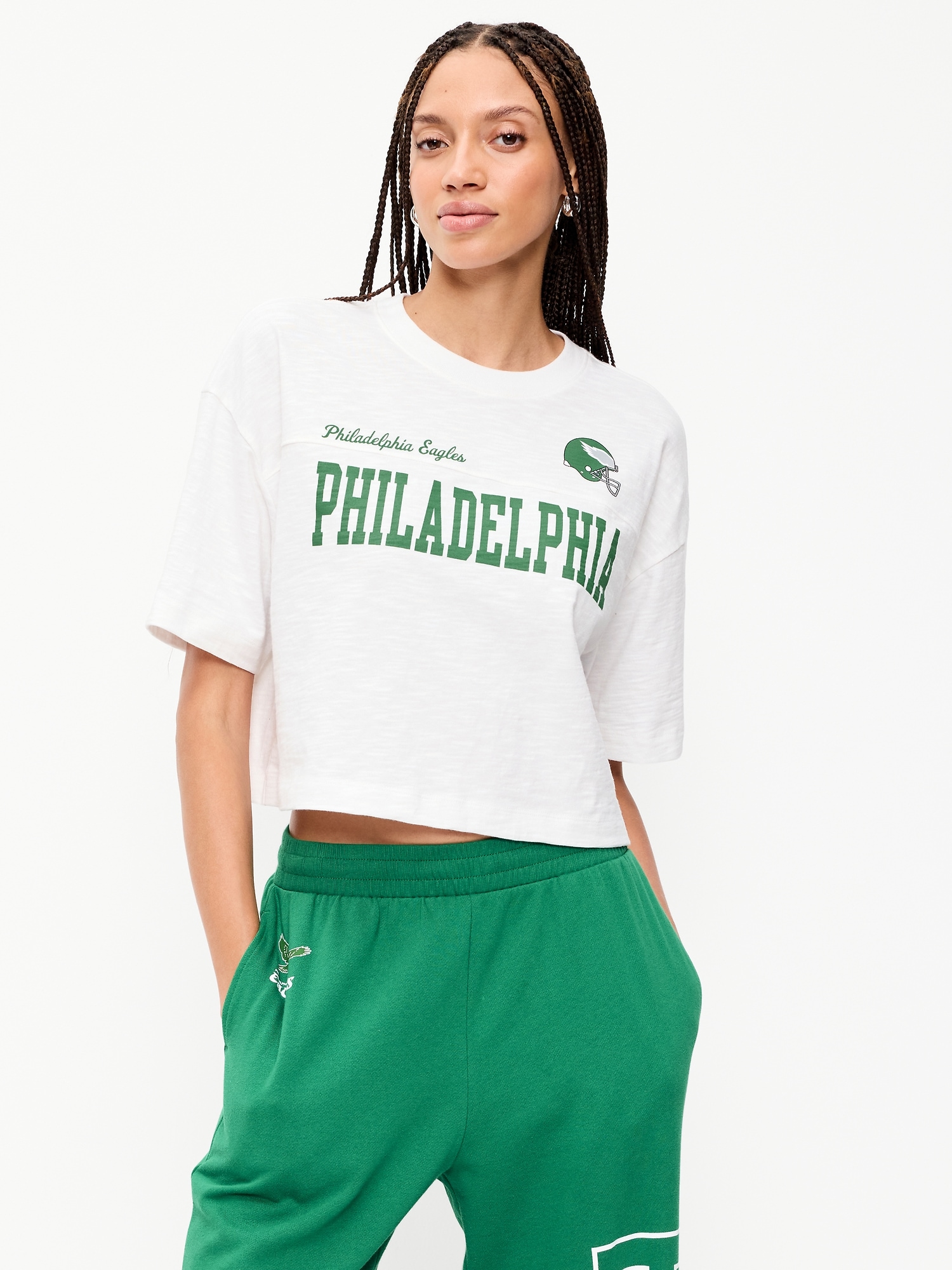 Philadelphia Eagles Vintage Oversized T-Shirt for Women