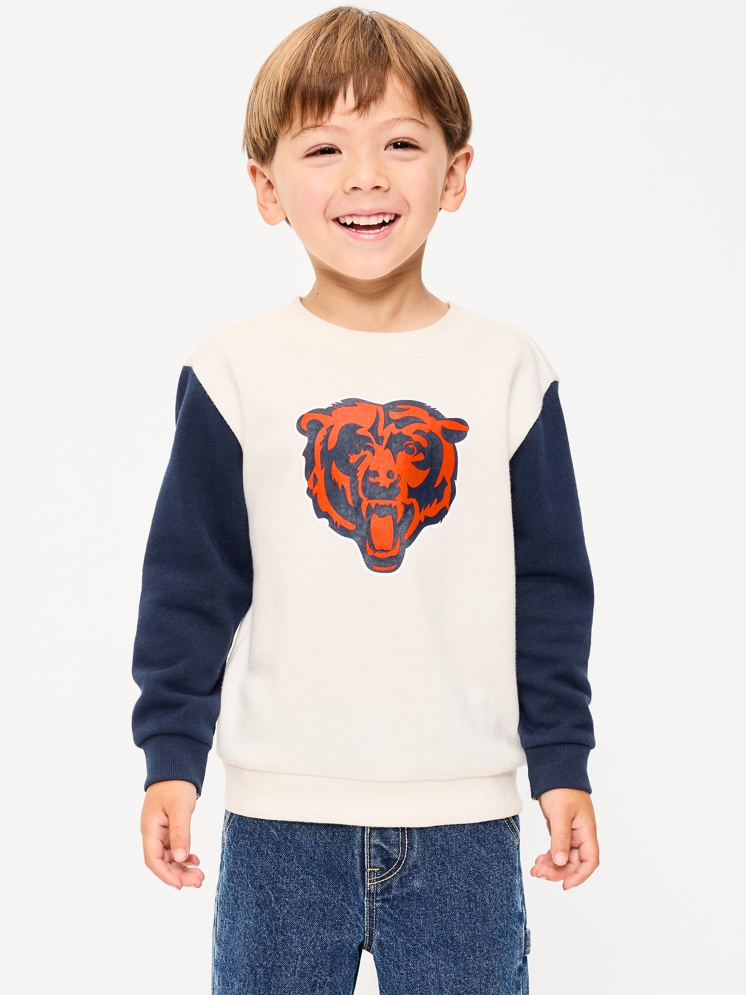 Chicago Bears Oversized Crew-Neck Sweatshirt for Toddler Boys