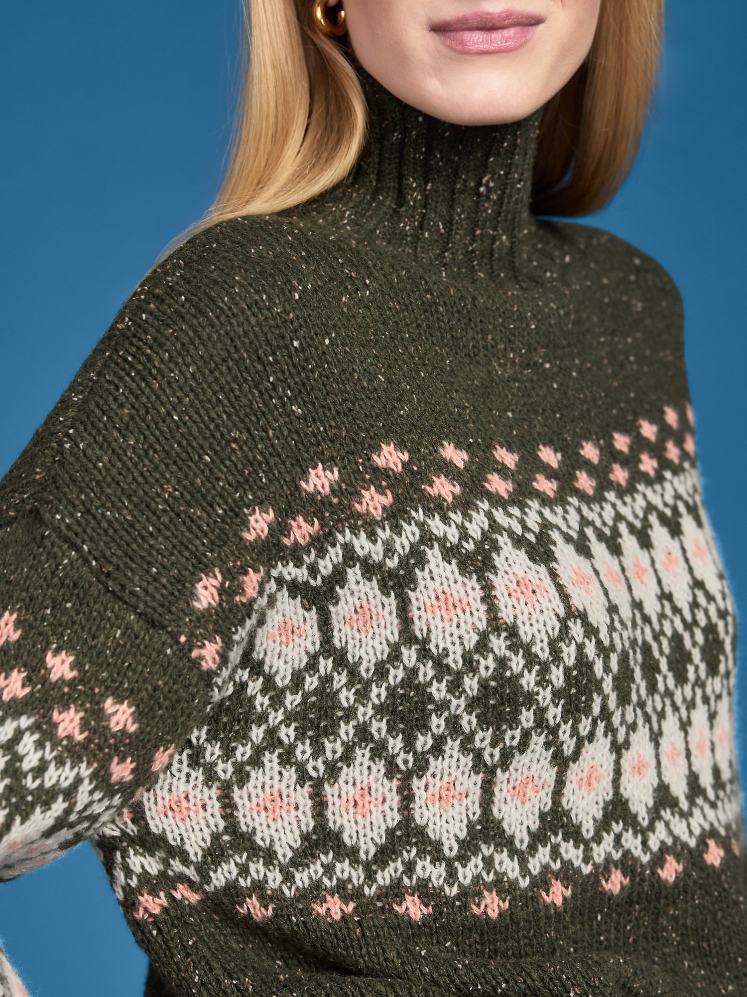 Old Navy x Altuzarra Fair Isle Mock-Neck Sweater