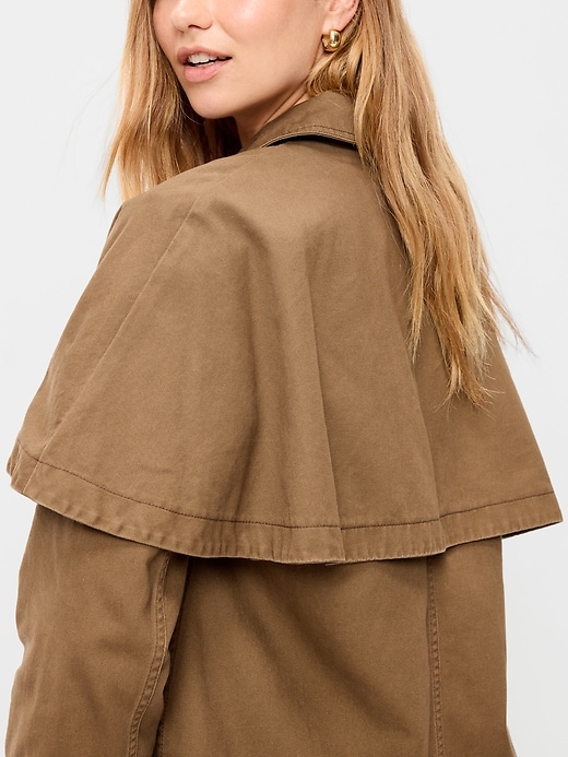 Twill Cape Jacket | Old Navy