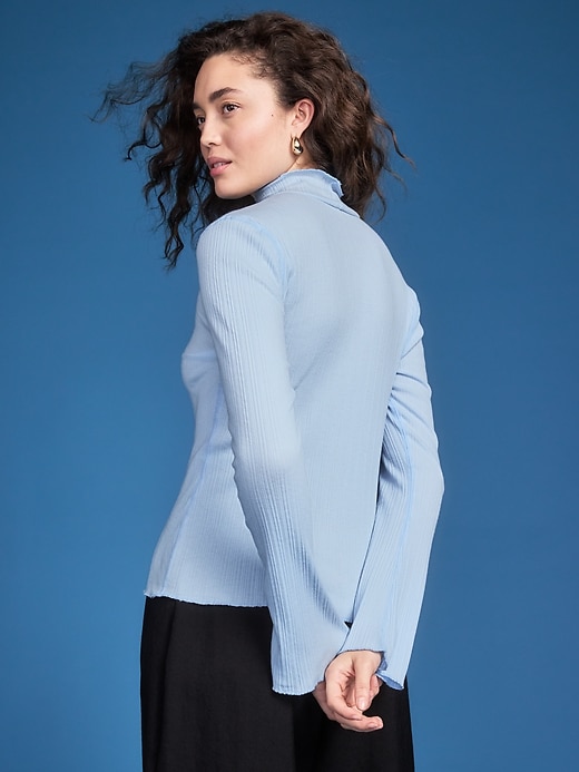 Old Navy x Altuzarra Long-Sleeve Ribbed Fitted Top | Old Navy