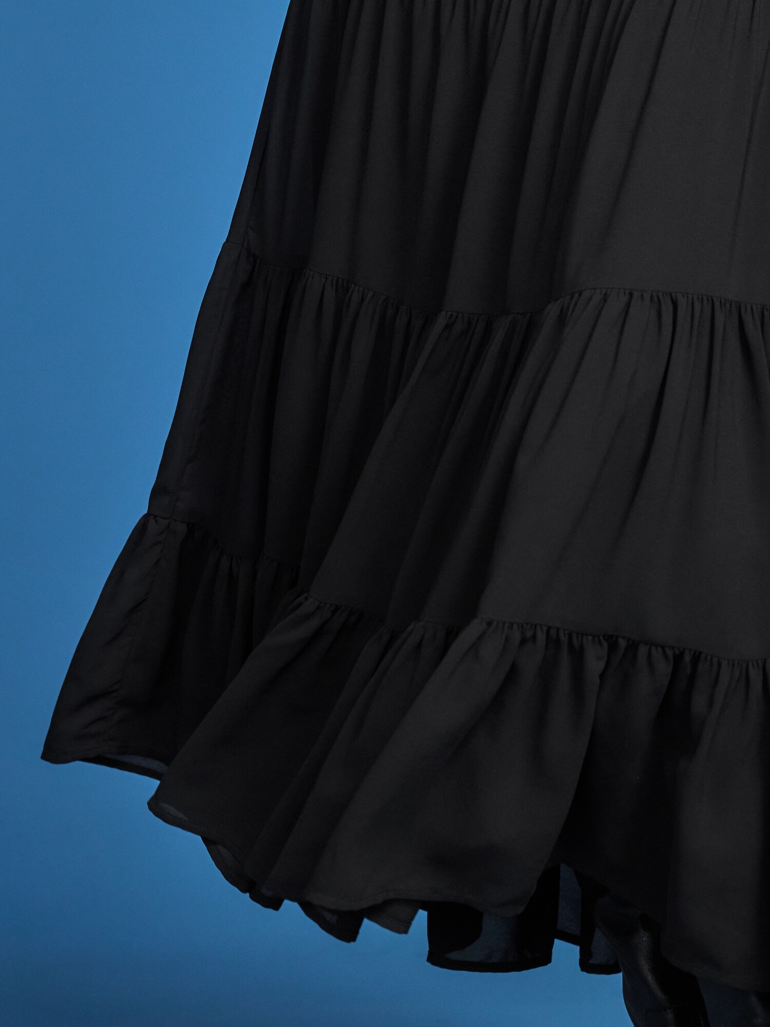 Женская многоярусная юбка макси Old Navy x Altuzarra расклёшенная, цвет: Чёрный — фото 4