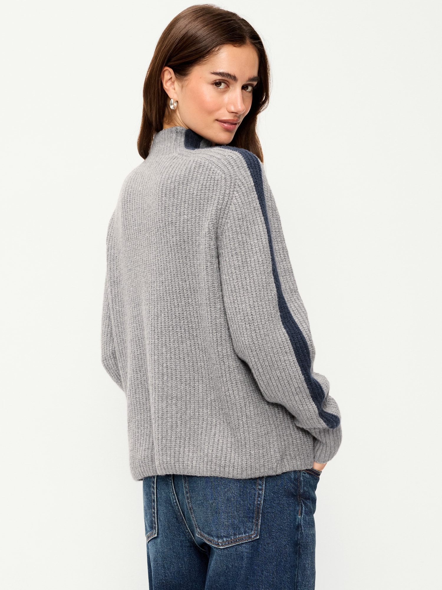 SoSoft Sport Mock-Neck Shaker Sweater