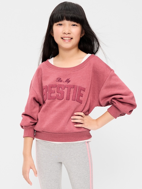 Off-Shoulder Sweatshirt for Girls