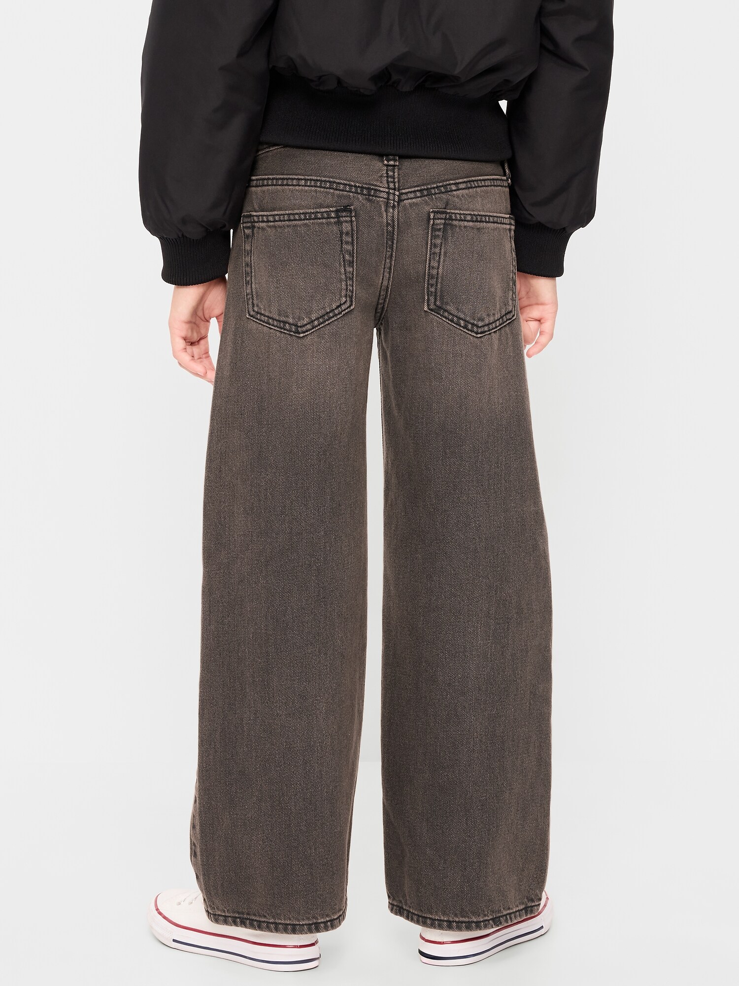 Джинсы Old Navy Low-Rise Baggy Wide-Leg Jeans для девочек, цвет: Глубокий коричневый — фото 3