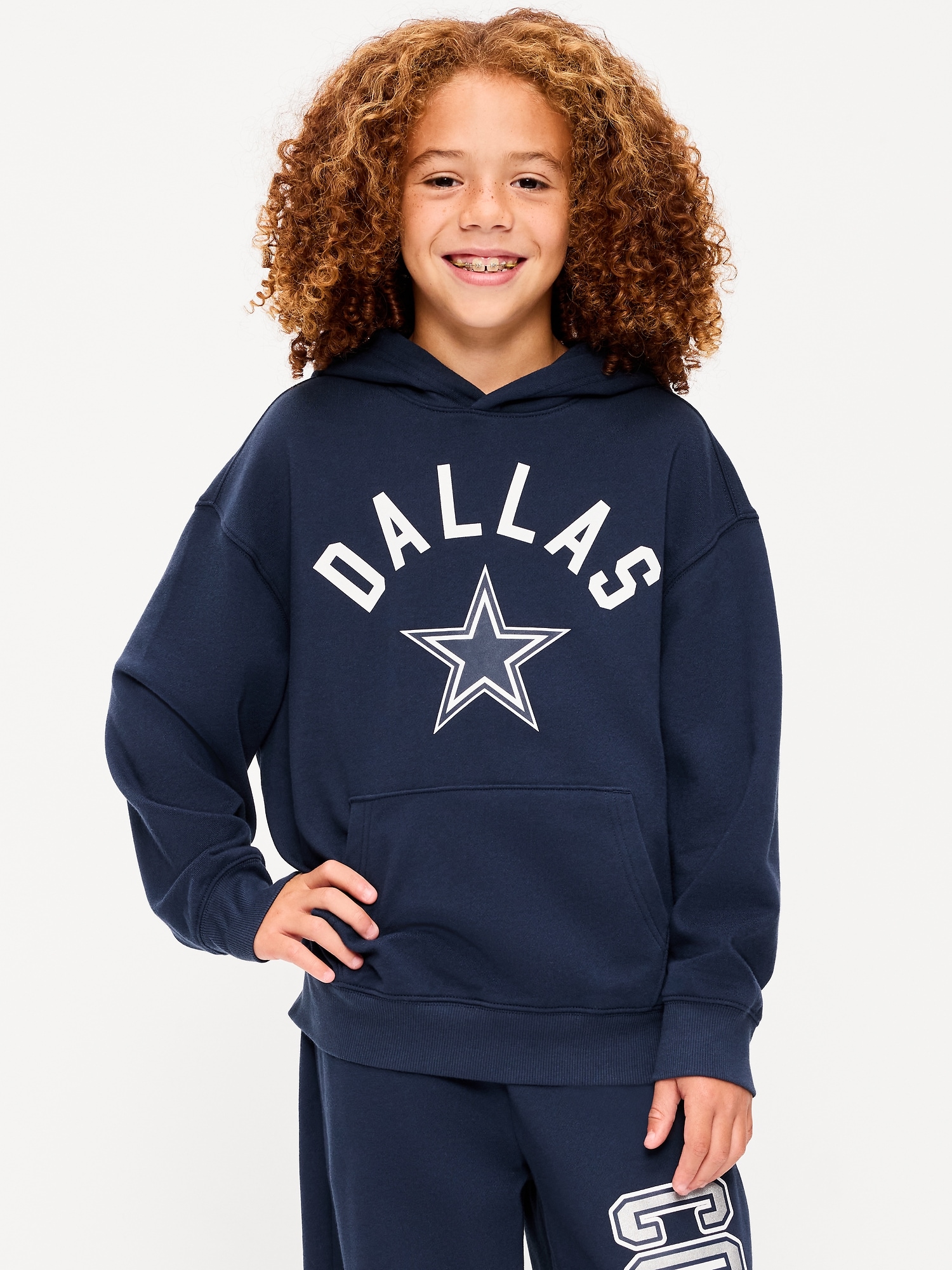 Dallas Cowboys Oversized Pullover Hoodie for Boys