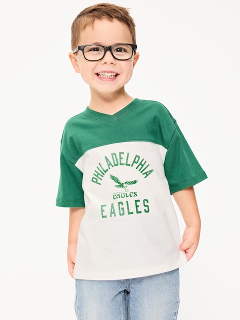 Philadelphia Eagles Oversized Graphic Football T-Shirt for Toddler Boys