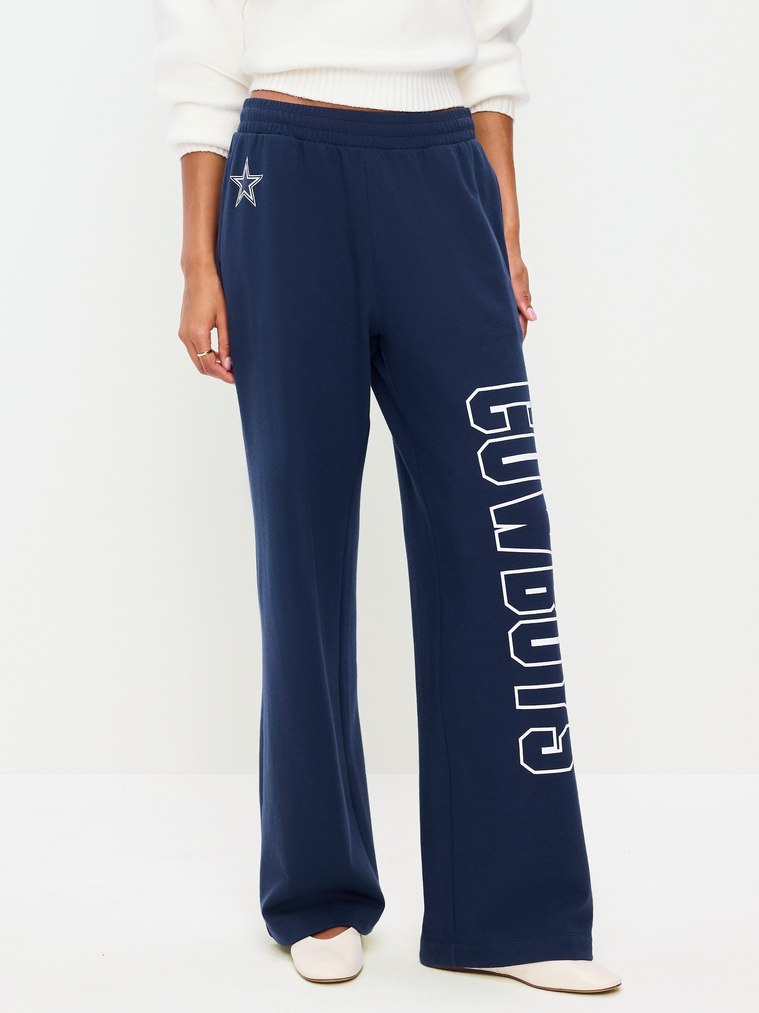 Dallas Cowboys High-Waisted SoComfy Wide-Leg Sweatpants for Women