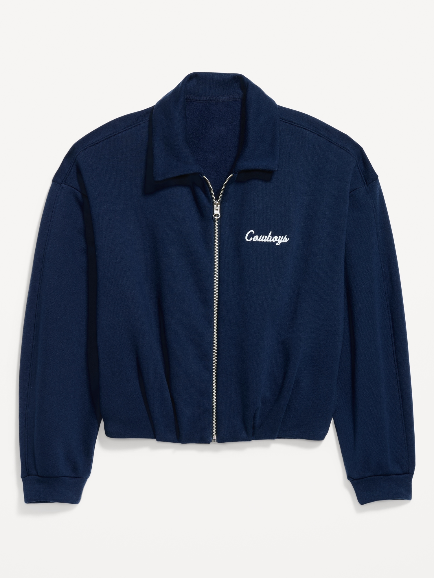 Dallas Cowboys Oversized Fleece Bomber Jacket for Women