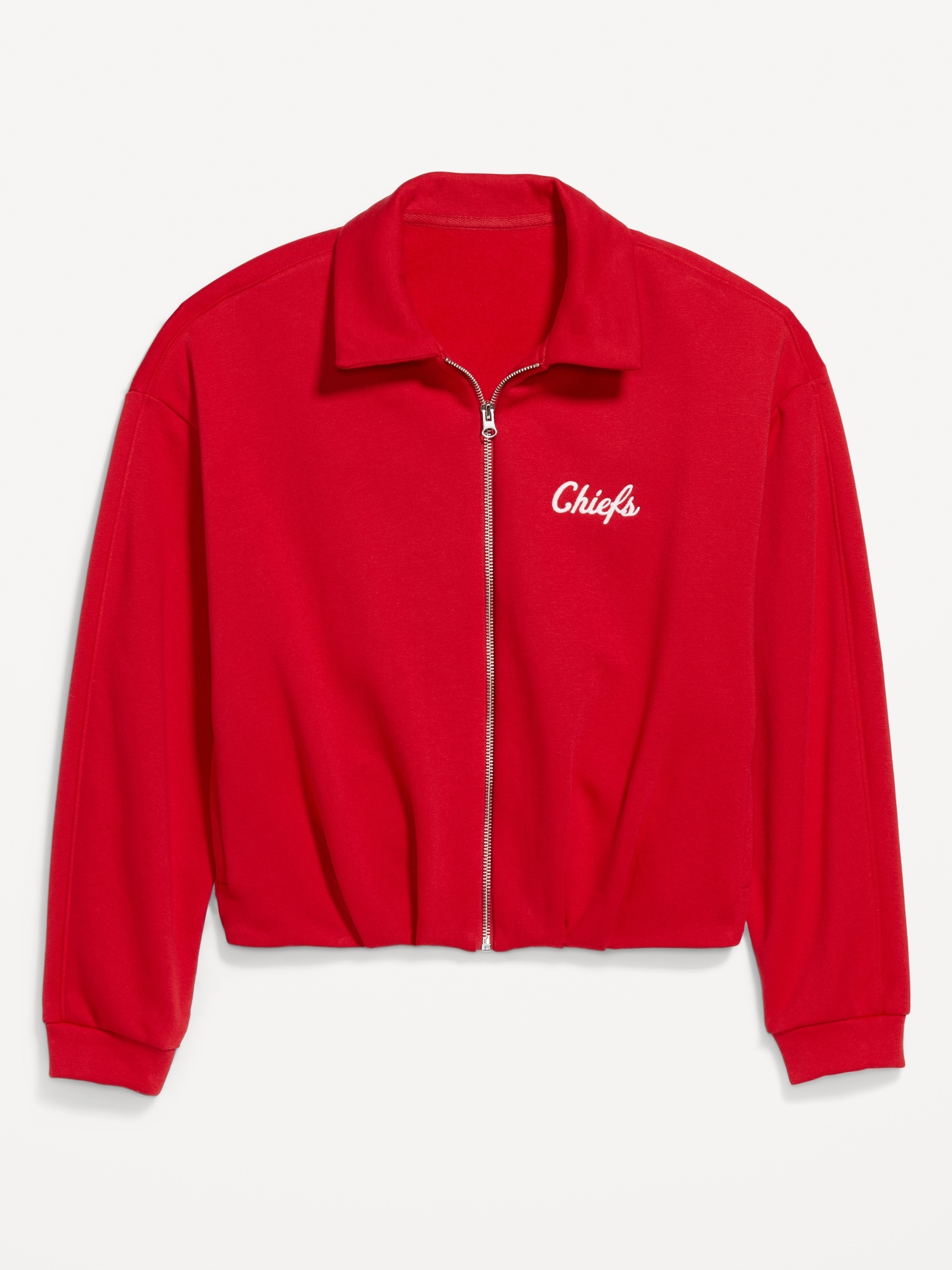 Kansas City Chiefs Oversized Fleece Bomber Jacket for Women