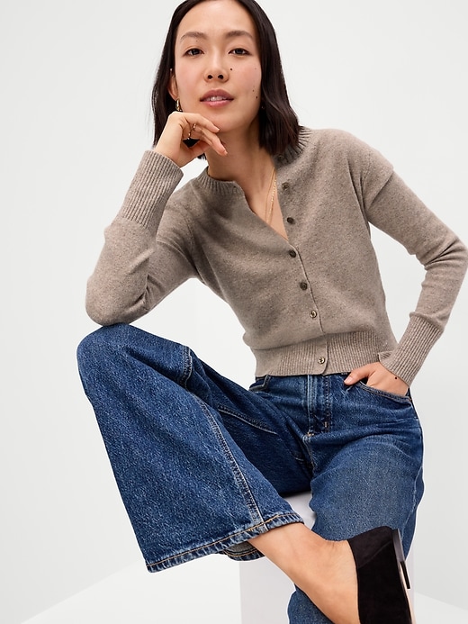 SoSoft Cropped Crew-Neck Cardigan | Old Navy