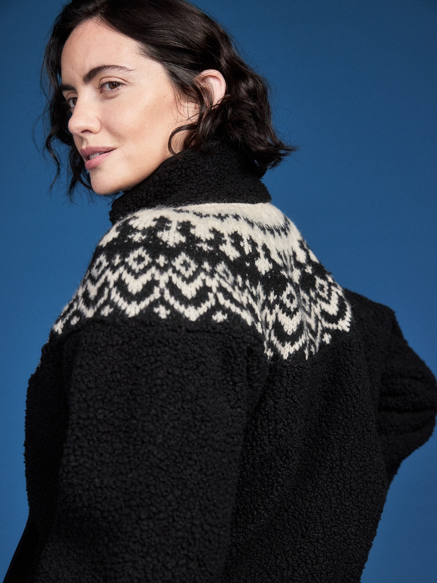 Женская куртка Old Navy x Altuzarra с подкладкой из шерпы, цвет: Чёрный — фото 5