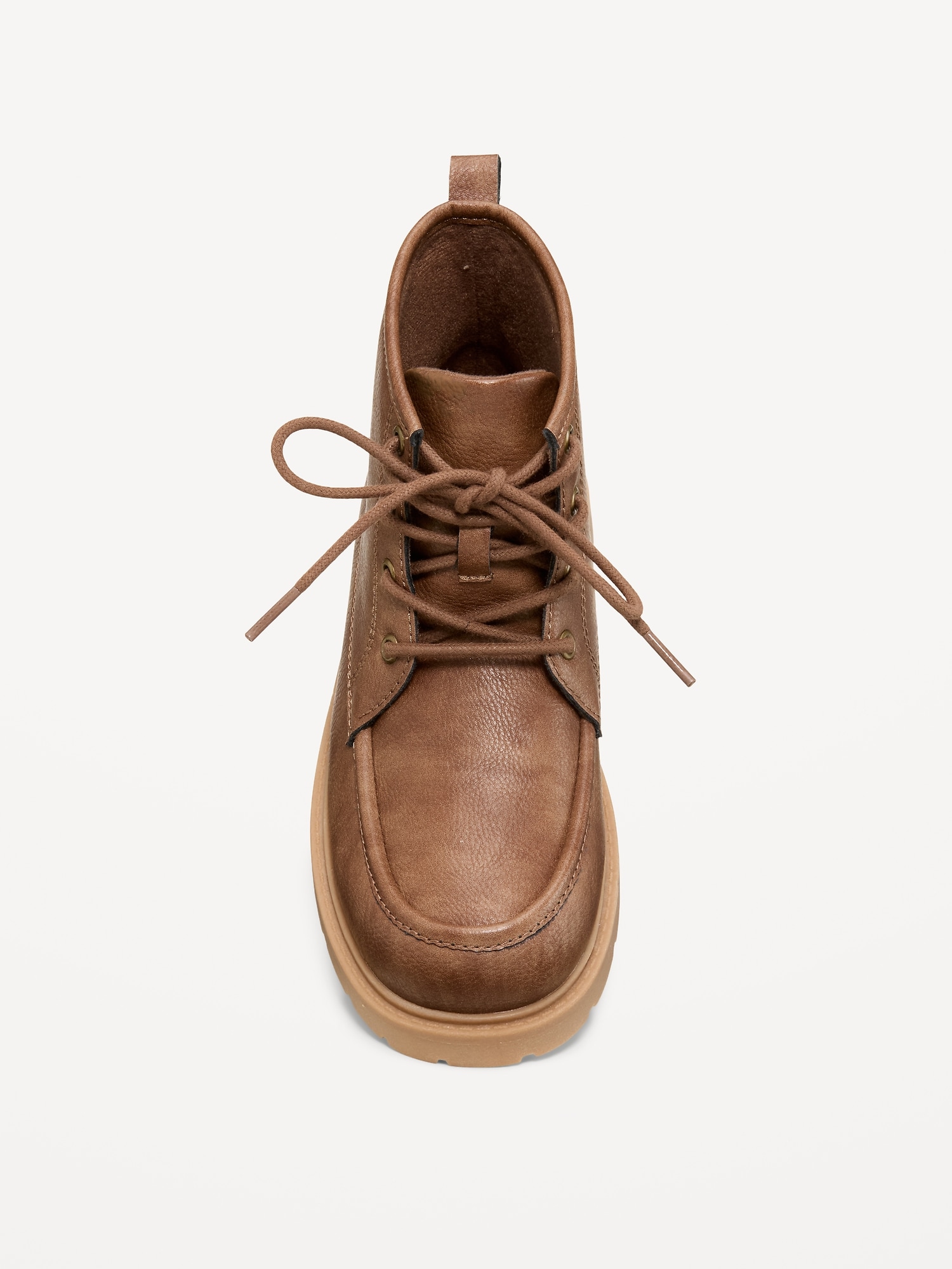 Faux-Leather Derby Boots for Boys