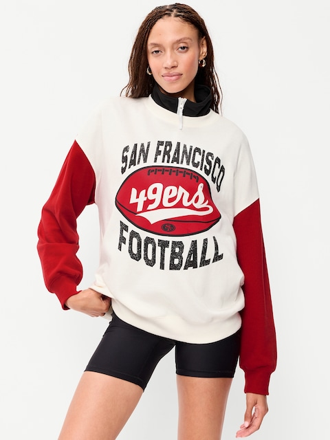 San Francisco 49ers Oversized Fleece Sweatshirt for Women