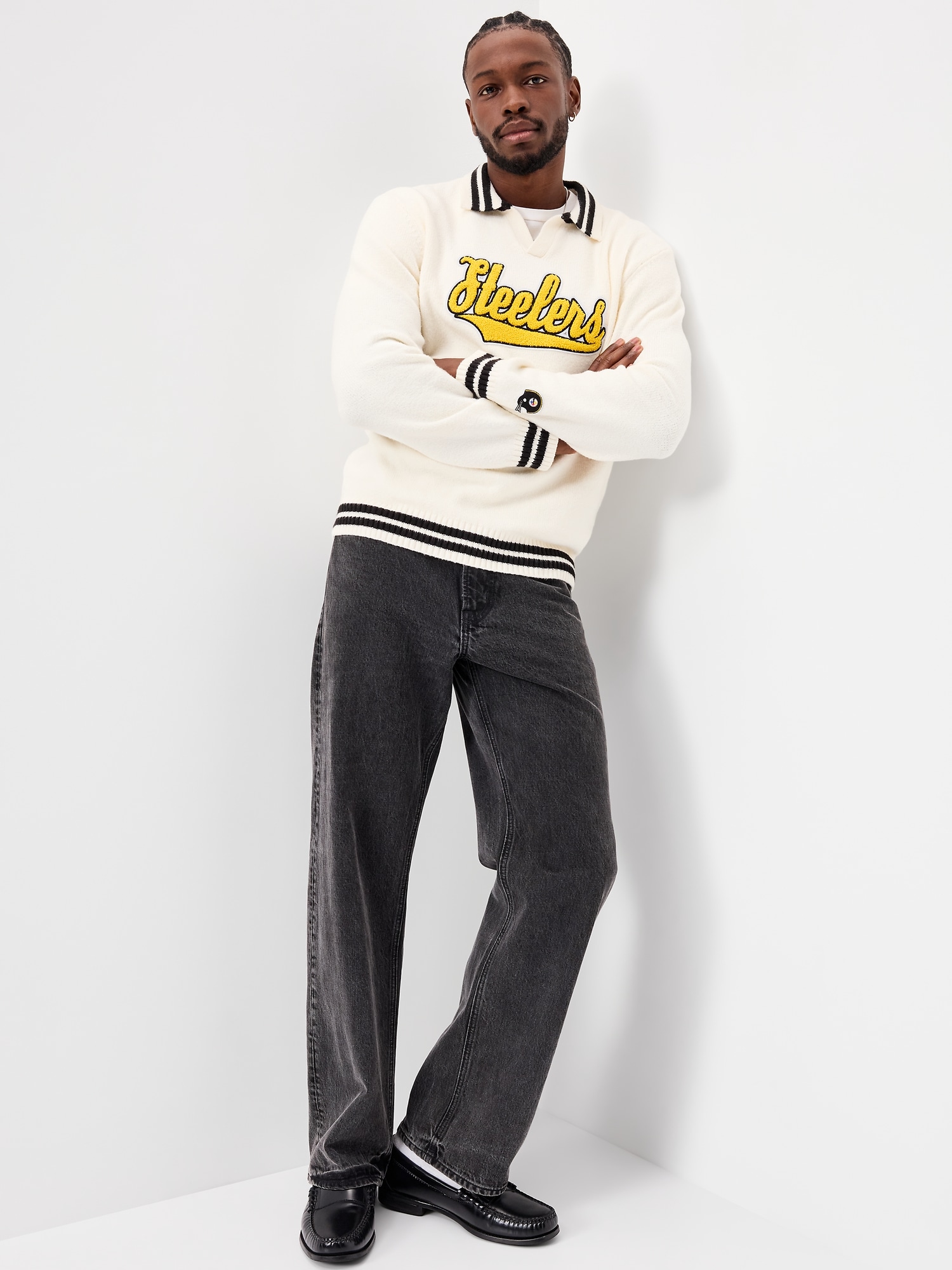 Pittsburgh Steelers Collared Sweater for Men