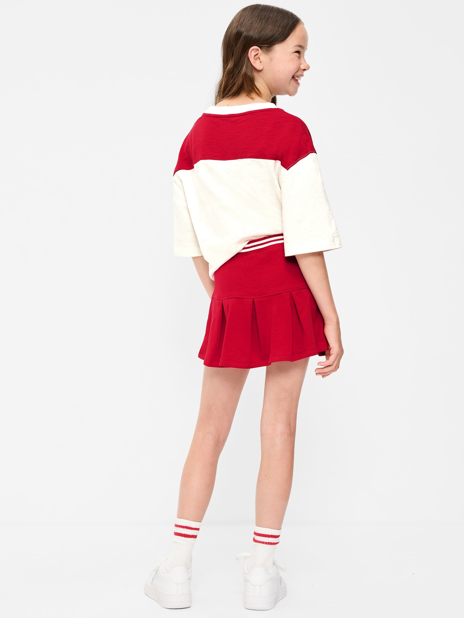 San Francisco 49ers French Terry Pleated Skort for Girls