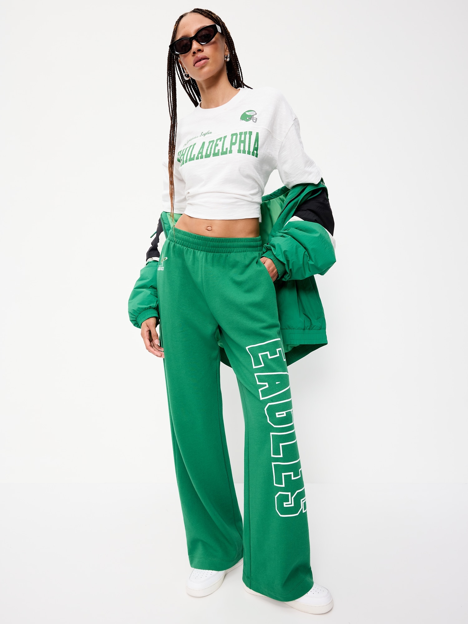 Philadelphia Eagles High-Waisted SoComfy Wide-Leg Sweatpants for Women