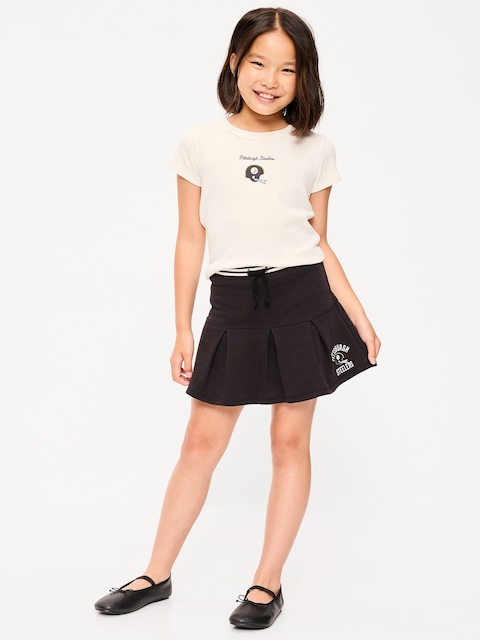 Pittsburgh Steelers French Terry Pleated Skort for Girls