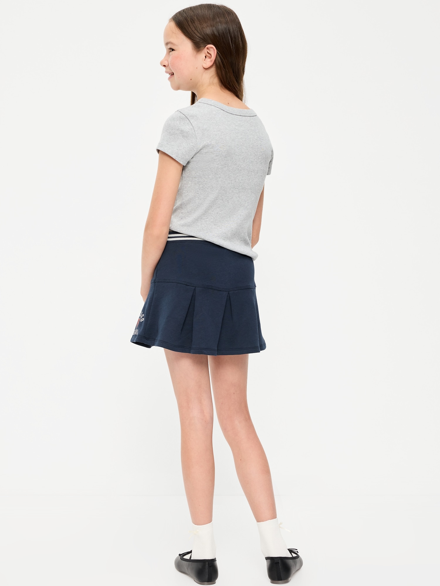 Chicago Bears French Terry Pleated Skort for Girls