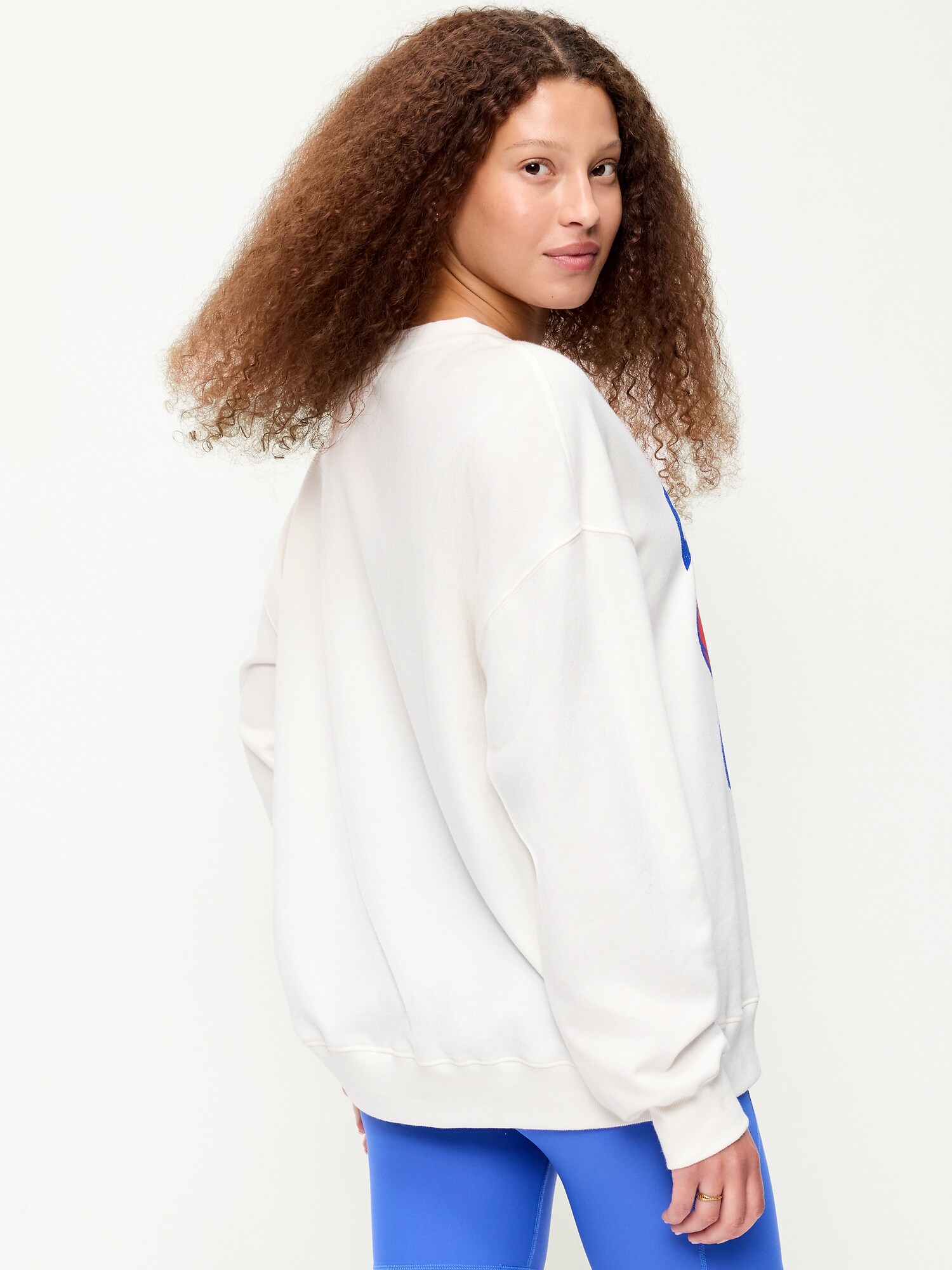 Женский свитшот Old Navy Buffalo Bills Oversized Fleece Sweatshirt for Women — фото 2