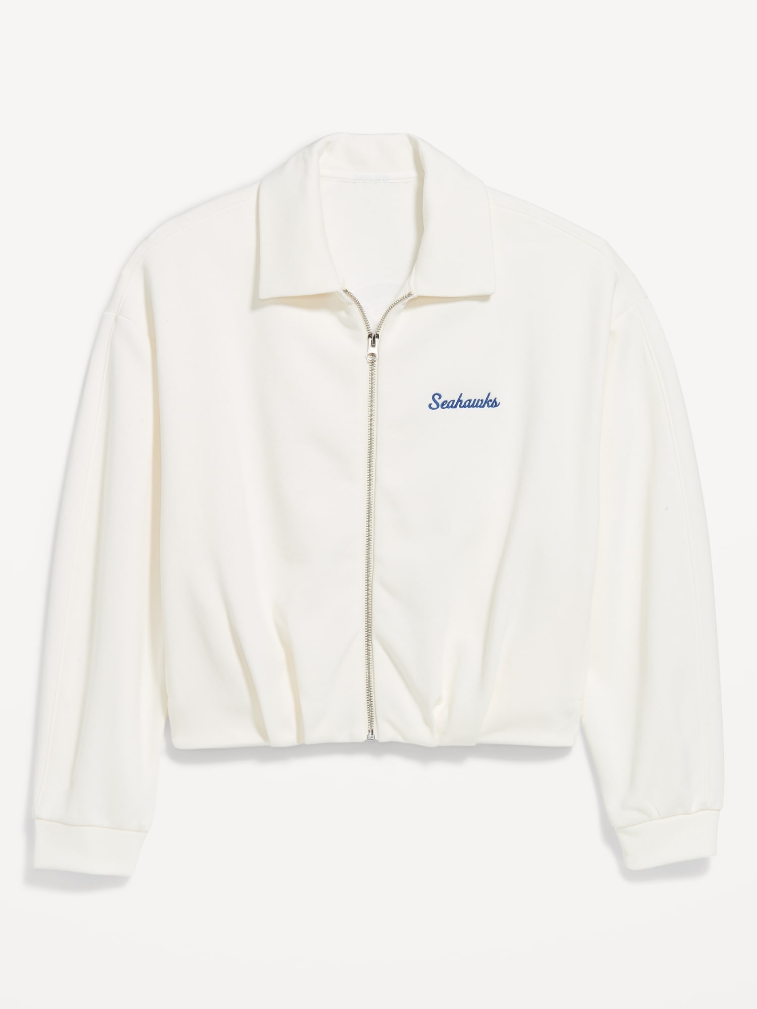 Seattle Seahawks Oversized Fleece Bomber Jacket for Women