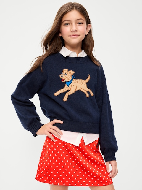 SoSoft Long-Sleeve Graphic Sweater for Girls