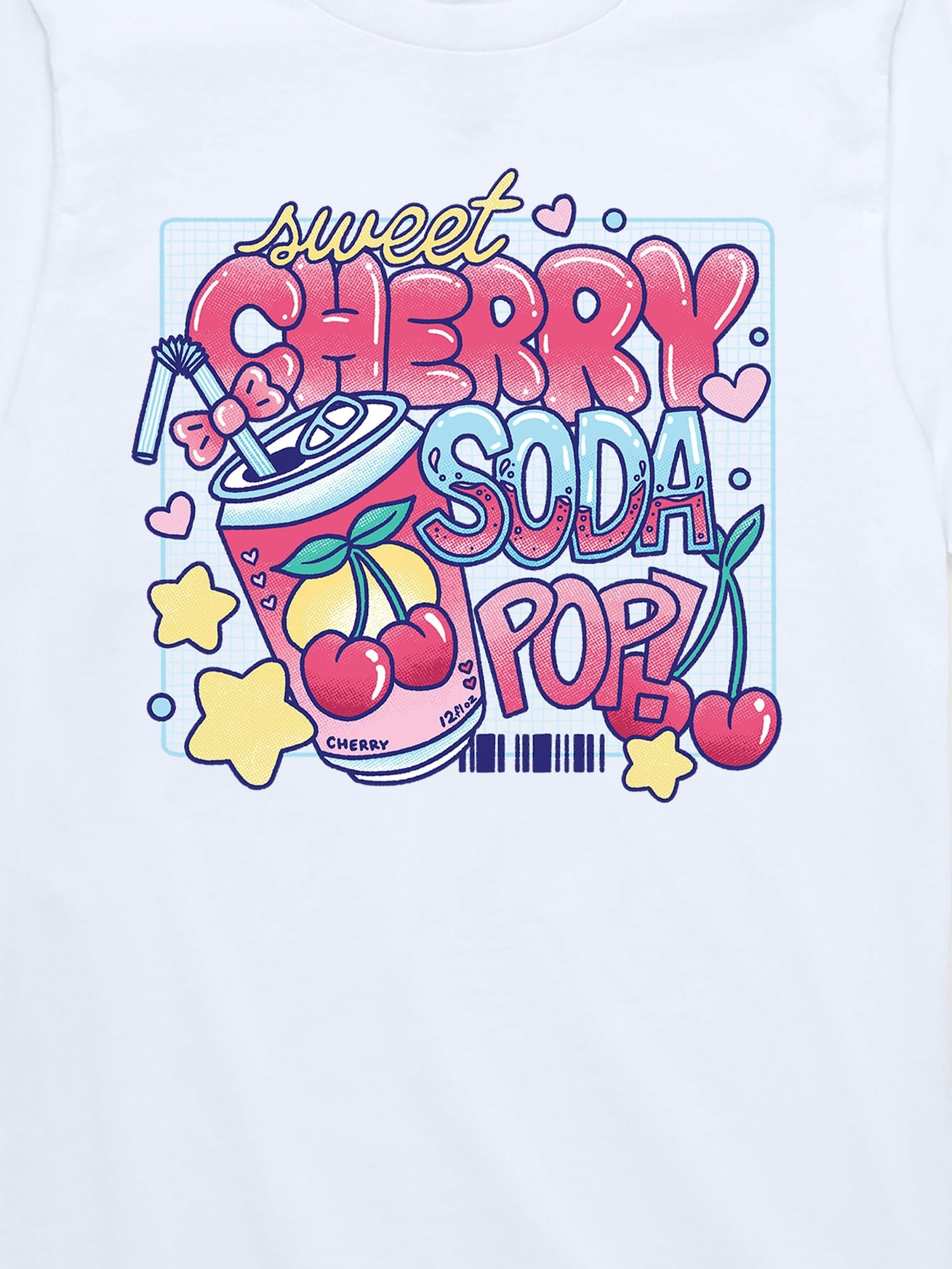 Sweet Cherry Soda Pop T-Shirt For Girls