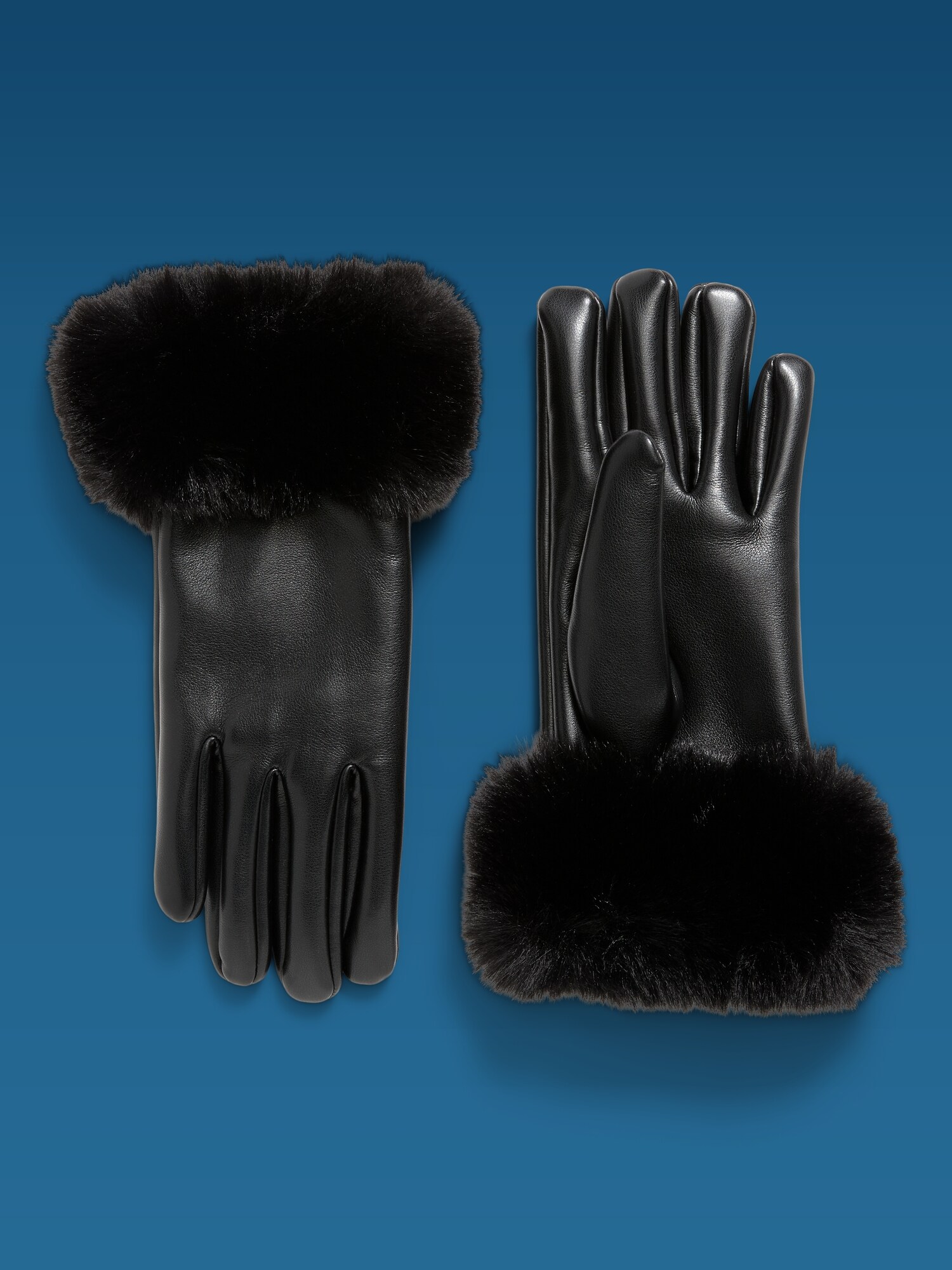 Женские перчатки Old Navy x Altuzarra Vegan Leather Gloves, цвет: Чёрный — фото 2
