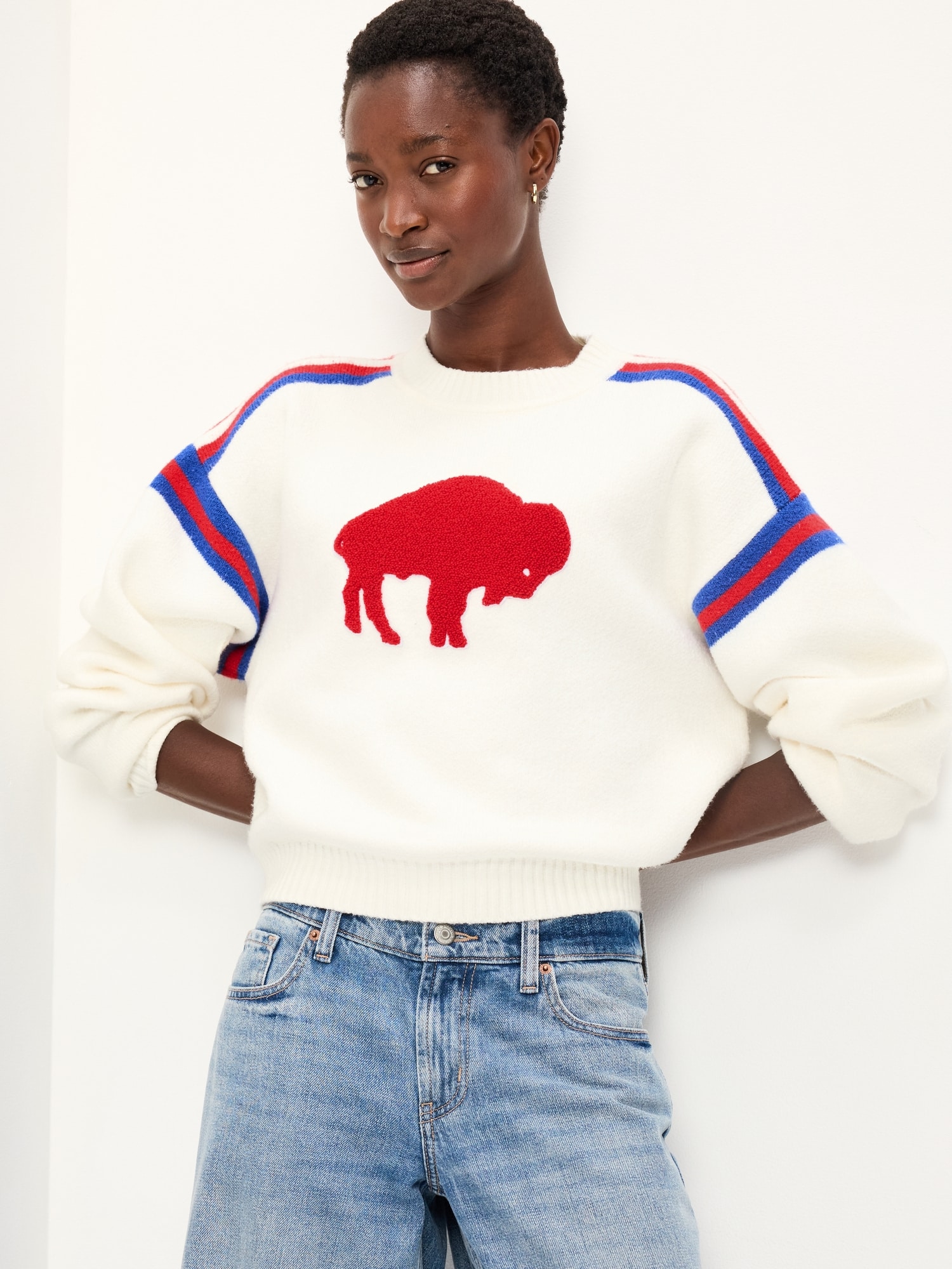Buffalo Bills Cropped Sweater for Women