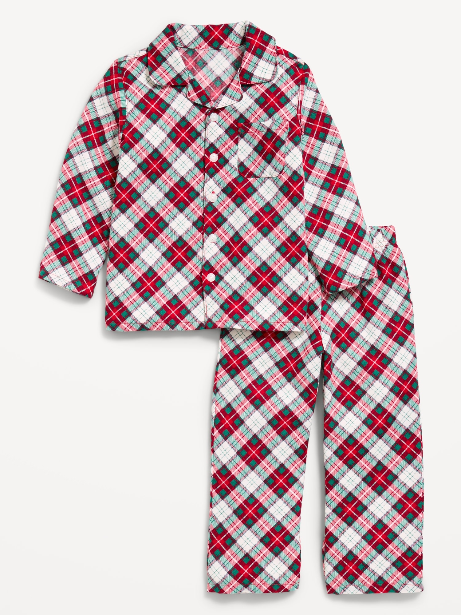 Unisex Flannel Pajama Set for Toddler