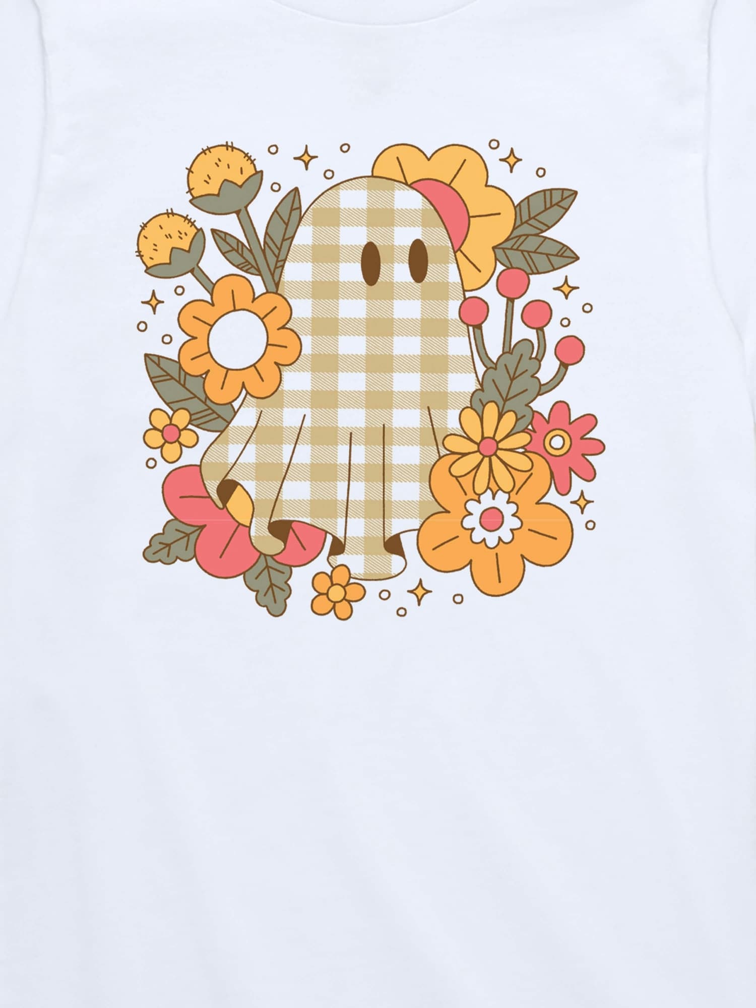 Ghost Pattern Florals Short Sleeve T-Shirt For Toddler