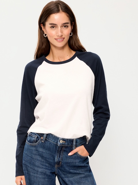 EveryWear Long-Sleeve Raglan Baseball T-Shirt