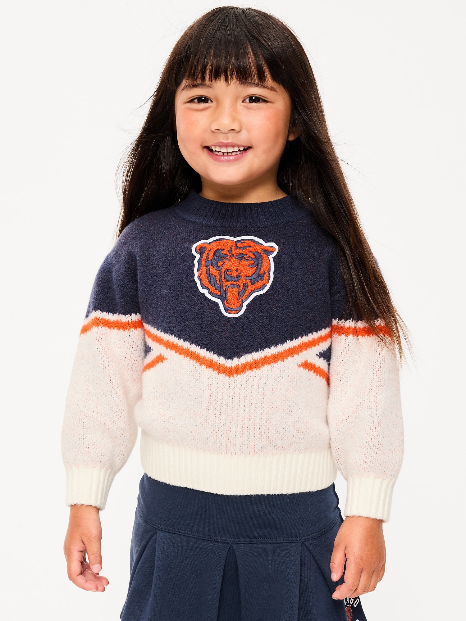 Chicago Bears Crew-Neck Sweater for Toddler Girls