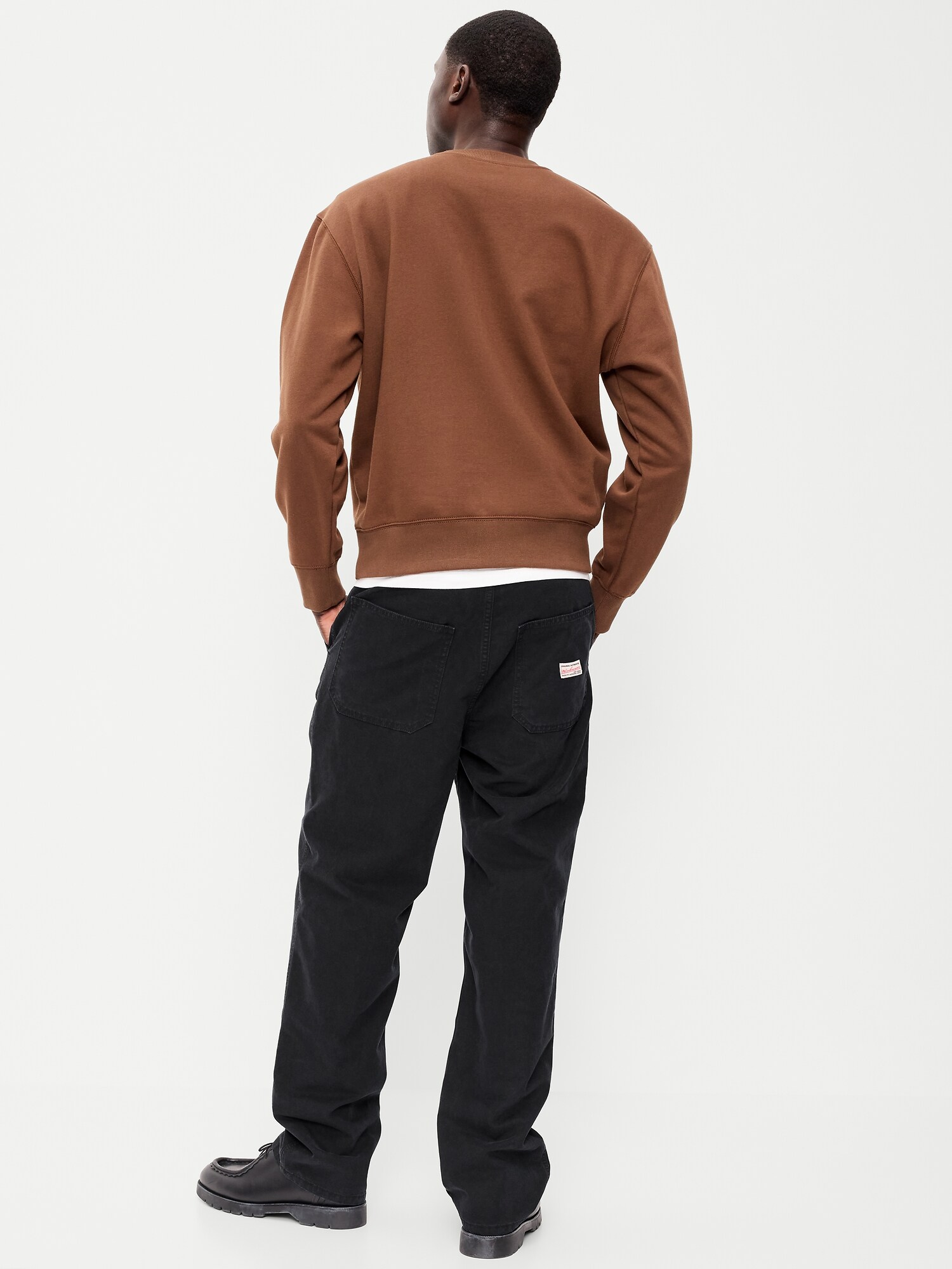 Мужские брюки Old Navy 90s Loose Canvas Workwear, цвет: Чёрный — фото 3