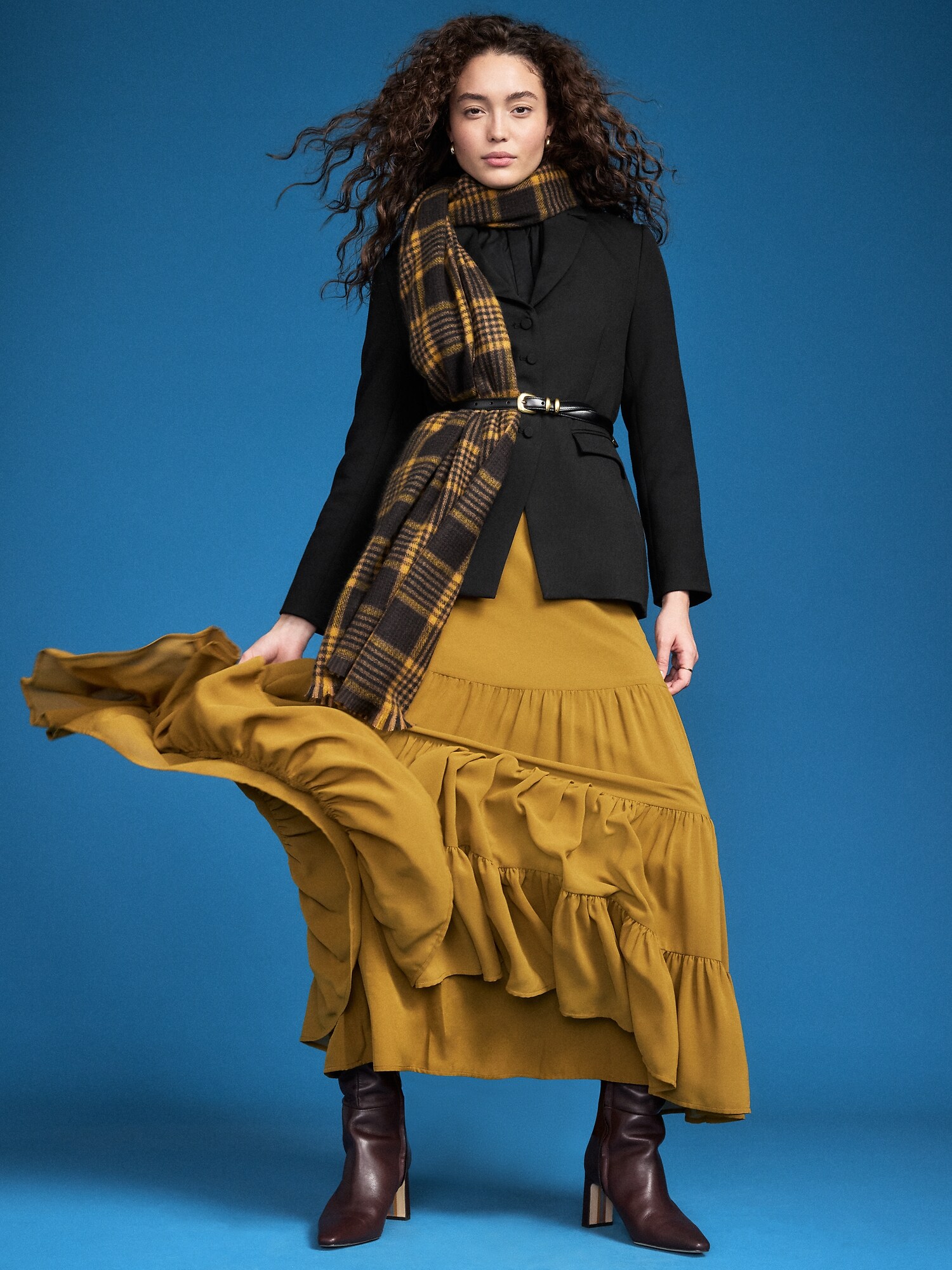 Женский приталенный блейзер Old Navy x Altuzarra, цвет: Чёрный — фото 3