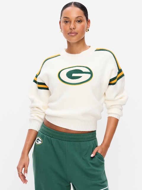 Green Bay Packers Cropped Sweatshirt for Women