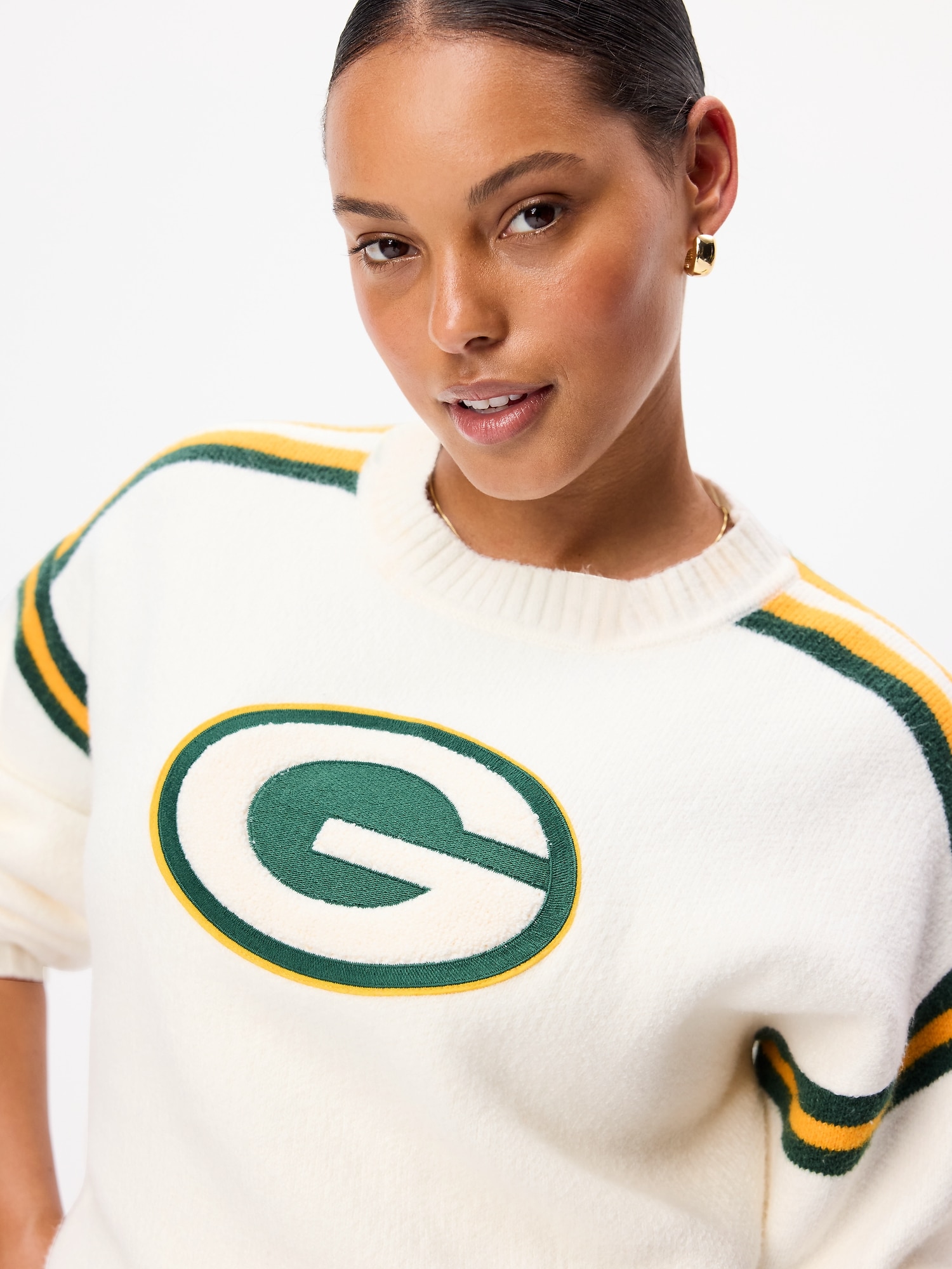Green Bay Packers Cropped Sweatshirt for Women
