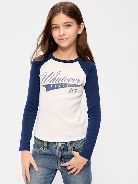 Long Raglan-Sleeve T-Shirt for Girls